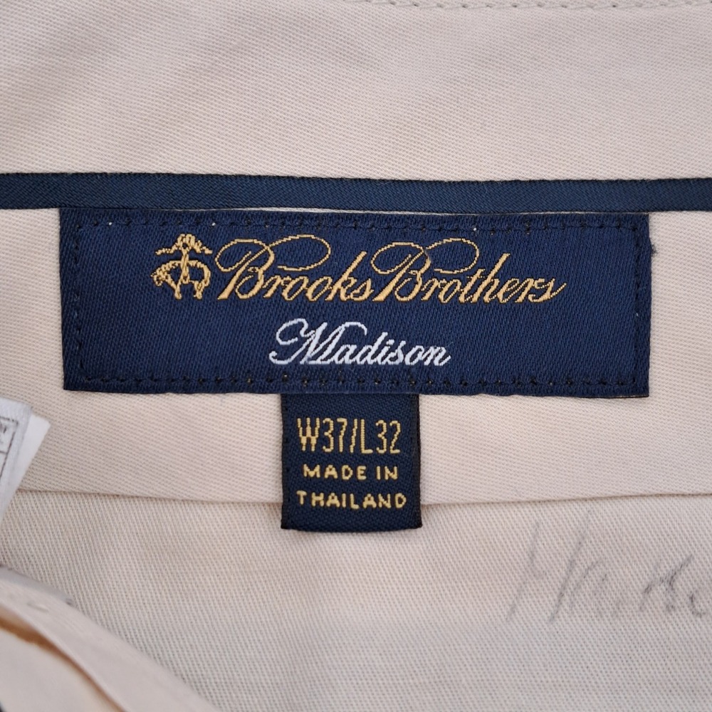 Brooks Brothers Madison Dress Pants Mens 37x32 Wool Charcoal Gray Flat Front - Picture 4 of 12